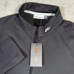 NWT KJUS Delian Half Zip Men's Size S (48) Dark Dusk Gray‎ Long Sleeve Pullover